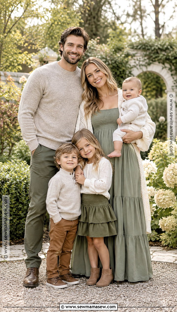 Sage Green Family Fall Photoshoot Outfit - 25 family fall photoshoot outfits