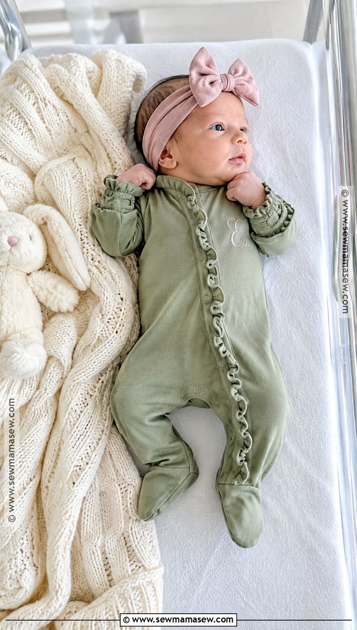 Sage Green Footie Baby Girl Fall Coming Home Outfit - 15 baby girl coming home outfit fall ideas