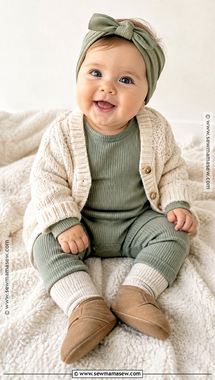 Sage Green Ribbed Romper Outfit - 15 Green Baby Clothes Fall