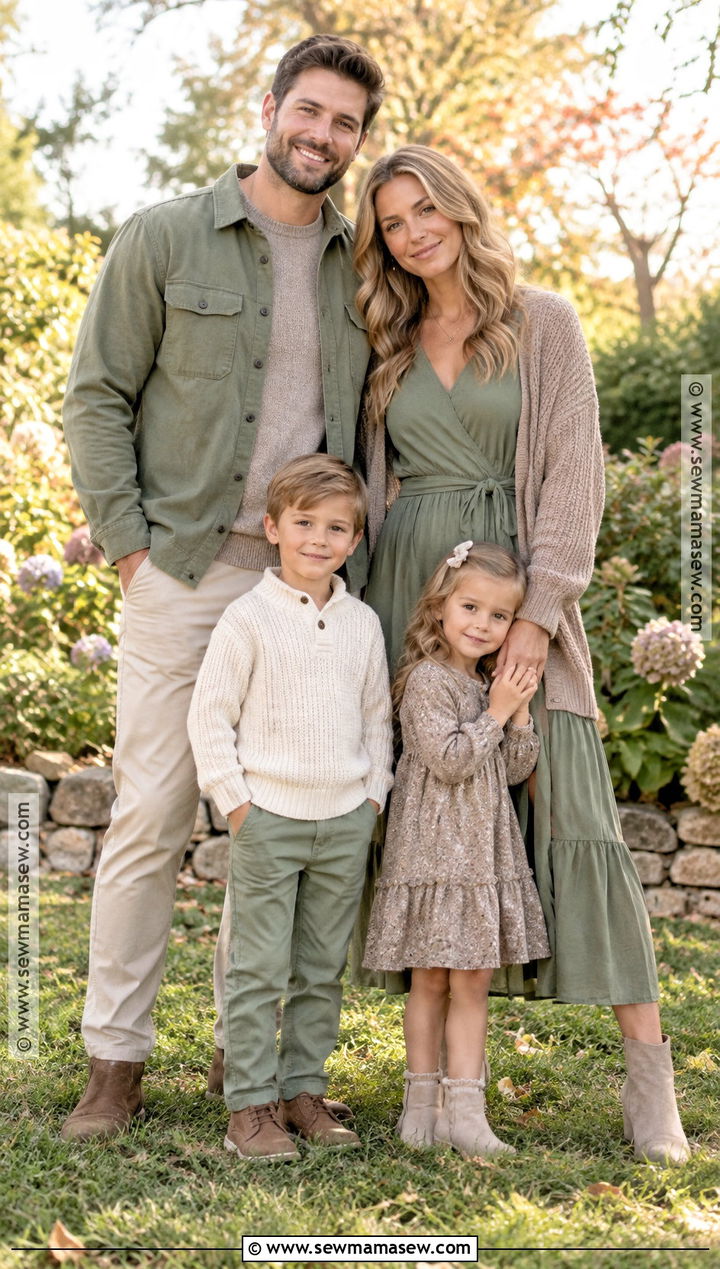 Sage and Taupe Fall Family Picture Outfit - 15 fall family pictures neutral outfits