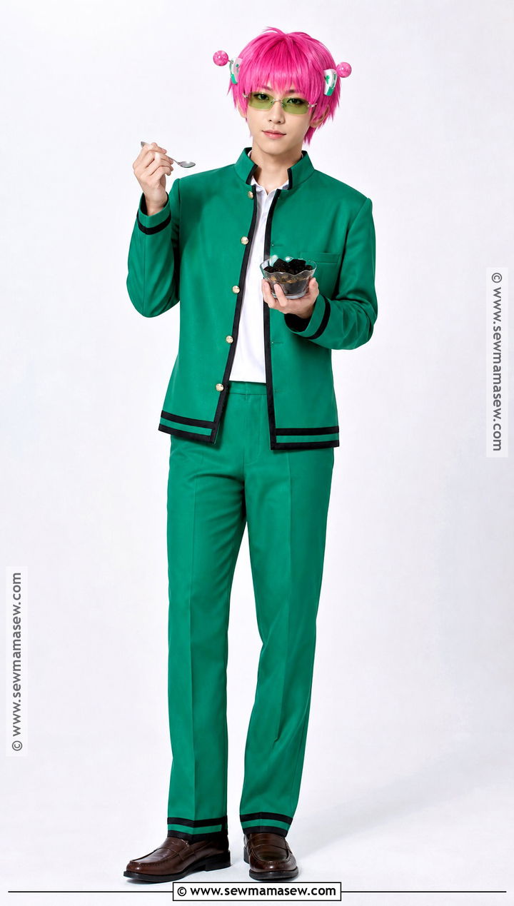 Saiki Kusuo Cosplay With Green Uniform - 30 Easy Anime Cosplay Ideas for Men