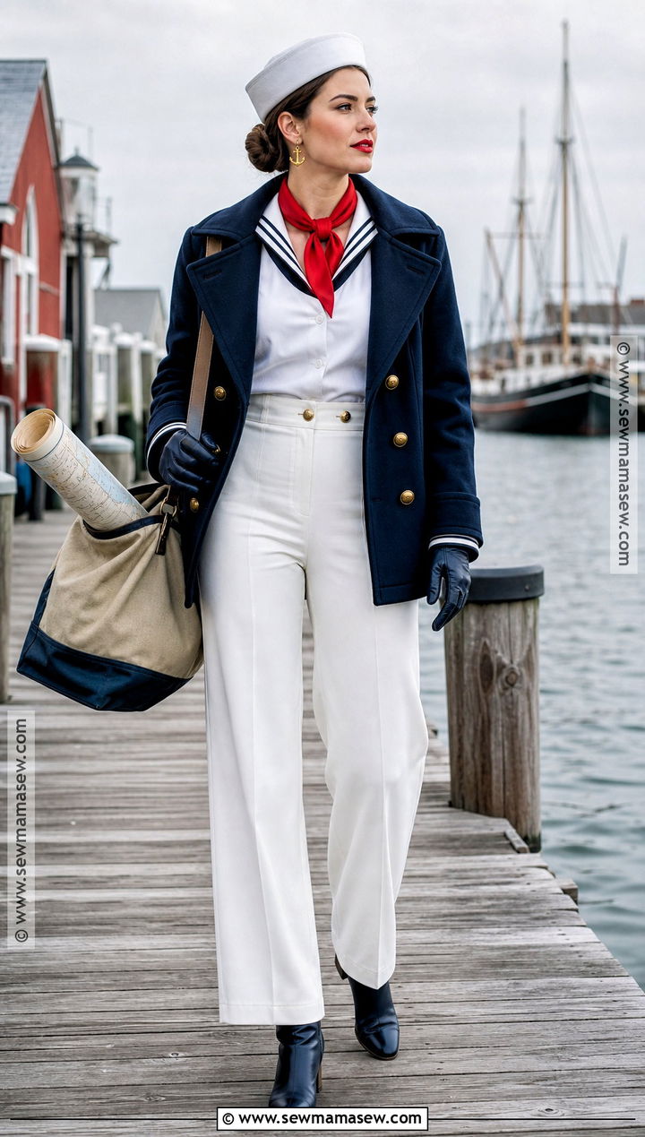 Sailor Costume With Pea Coat - 40 sailor costume ideas for women
