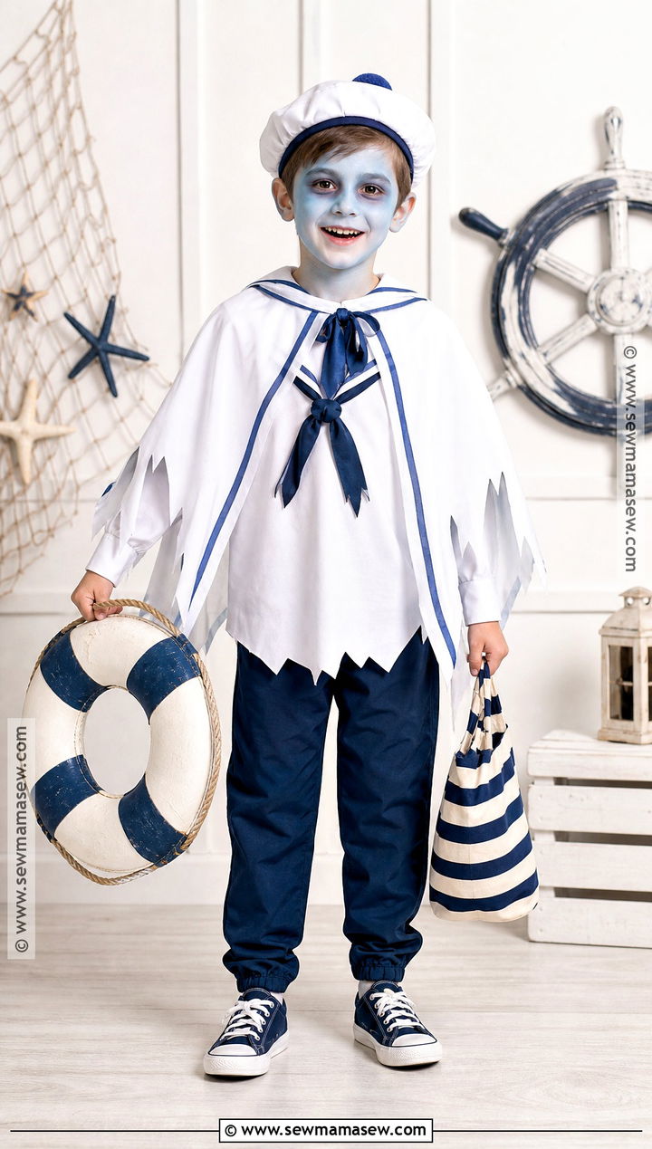 Sailor Ghost Costume - 30 kids ghost costume ideas