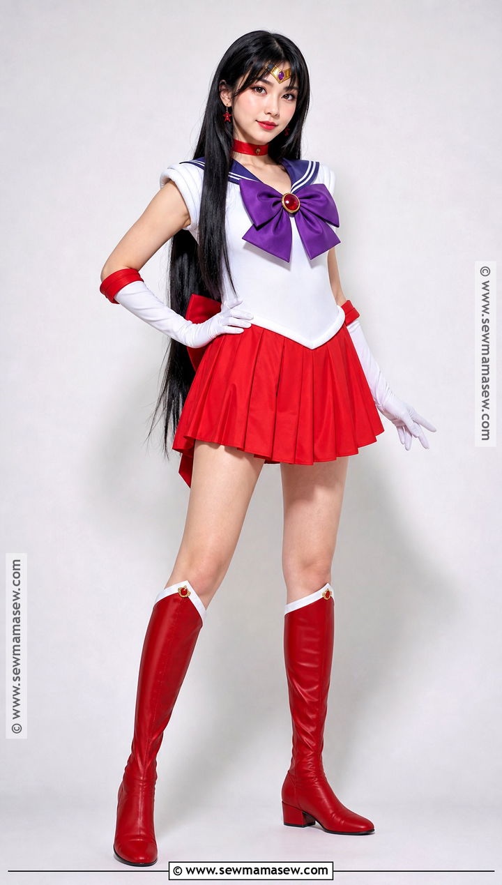 Sailor Mars Cosplay With Long Black Hair - 30 black hair cosplay ideas