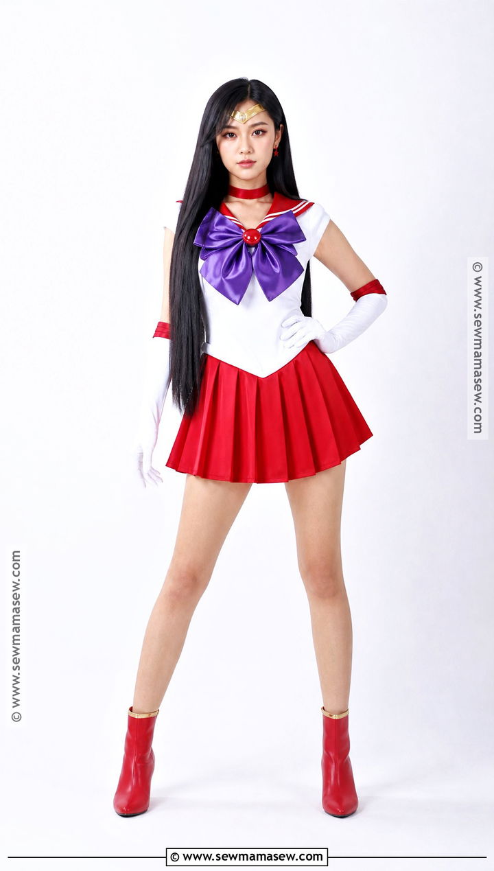 Sailor Mars Costume With Red Skirt - 30 long black hair costume ideas