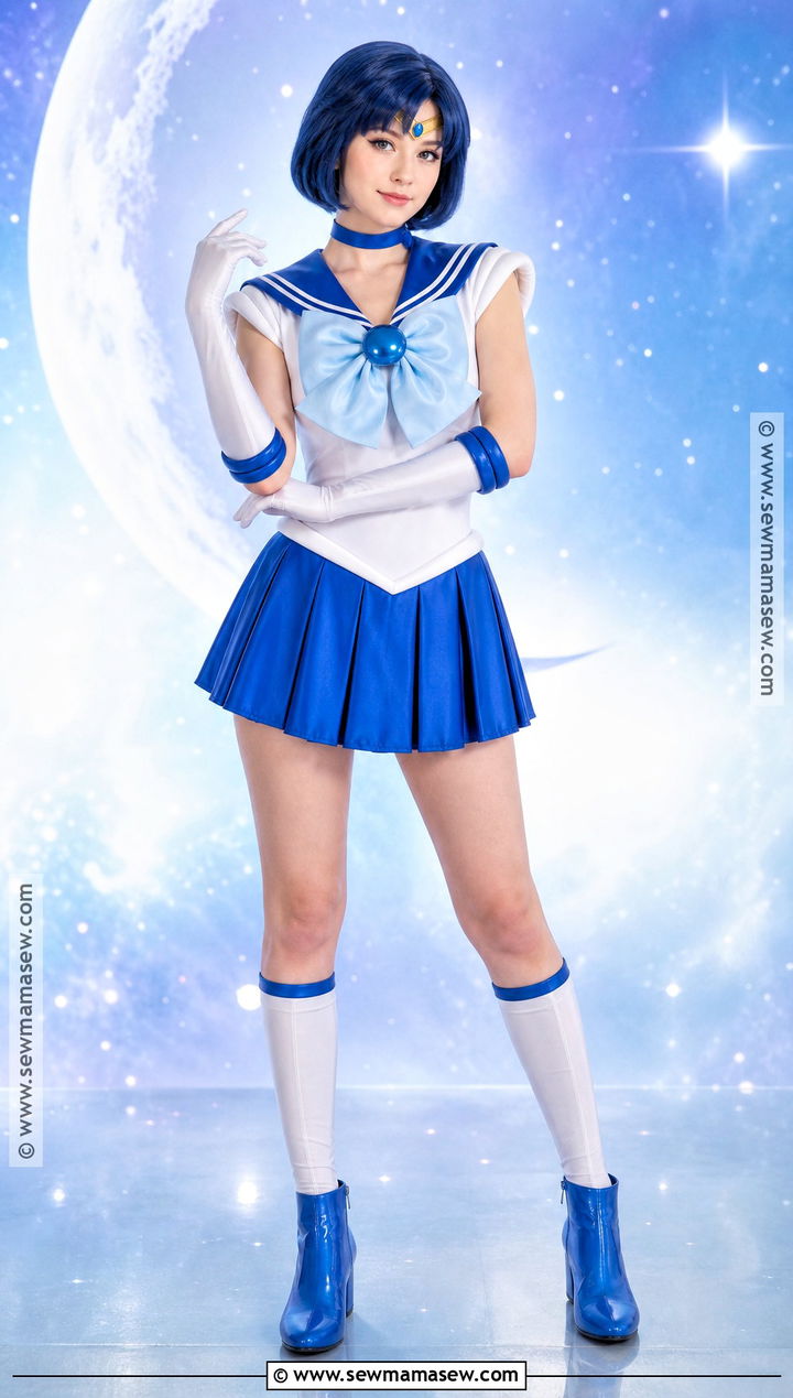 Sailor Mercury Cosplay With Blue Wig - 30 short hair cosplay characters ideas