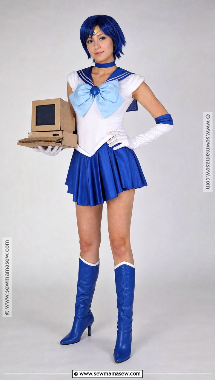 Sailor Mercury Costume With Blue Bob - 30 halloween costumes blue hair