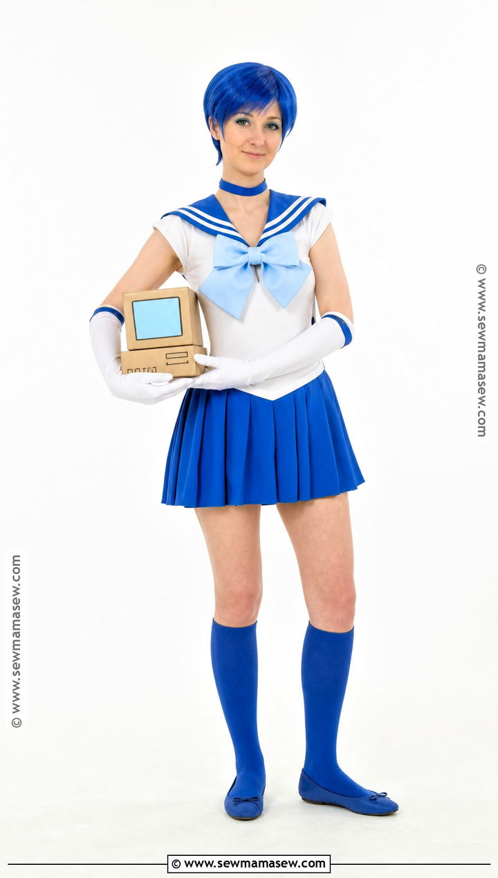 Sailor Mercury Costume With Blue Pixie - 30 short hair costume ideas halloween