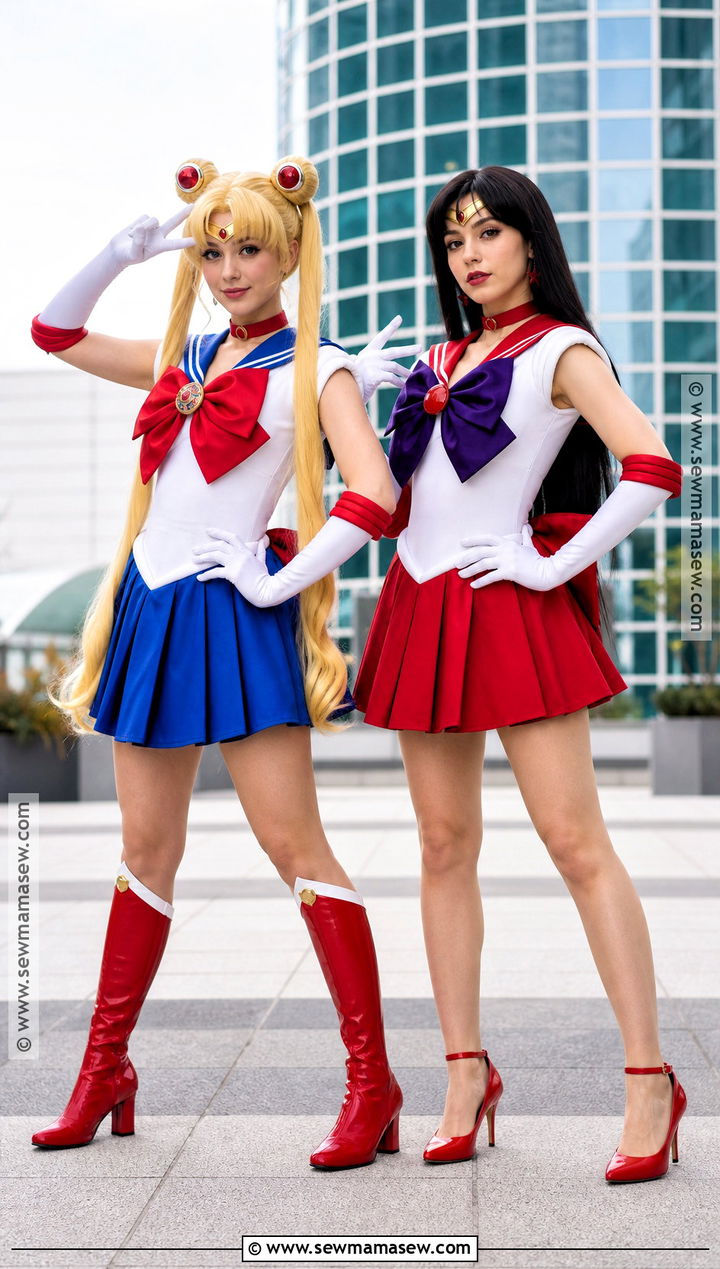 Sailor Moon And Sailor Mars Costume - 35 blonde and brunette duo costumes