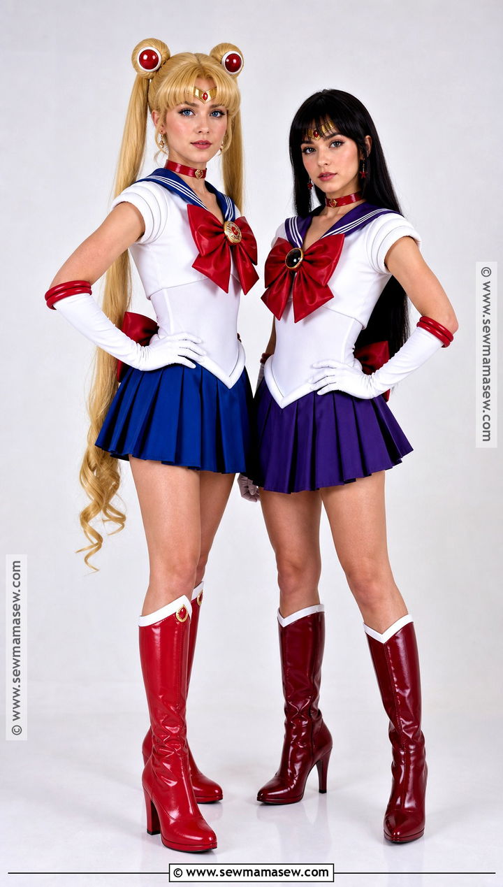 Sailor Moon And Sailor Mars Costume - 40 blonde and brunette halloween costumes