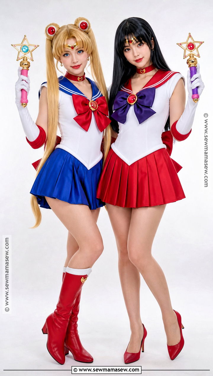 Sailor Moon And Sailor Mars Duo Costume - 35 girl duo costumes
