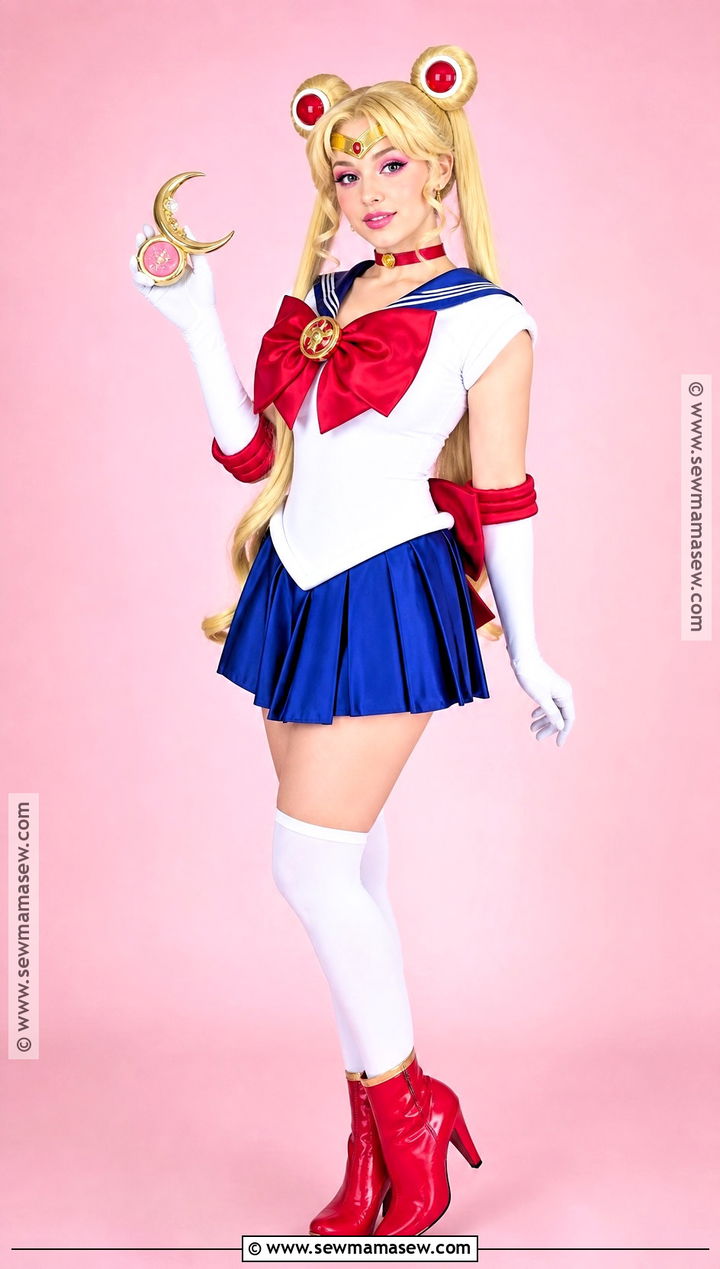 Sailor Moon Cosplay With Pleated Skirt - 35 simple cosplay ideas