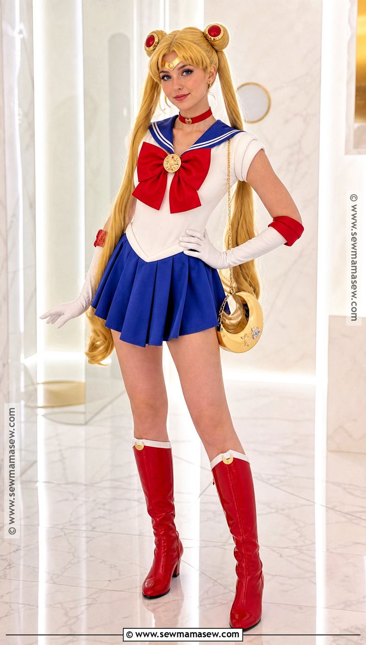 Sailor Moon Costume With Blue Skirt - 30 Superhero Halloween Costumes for Women