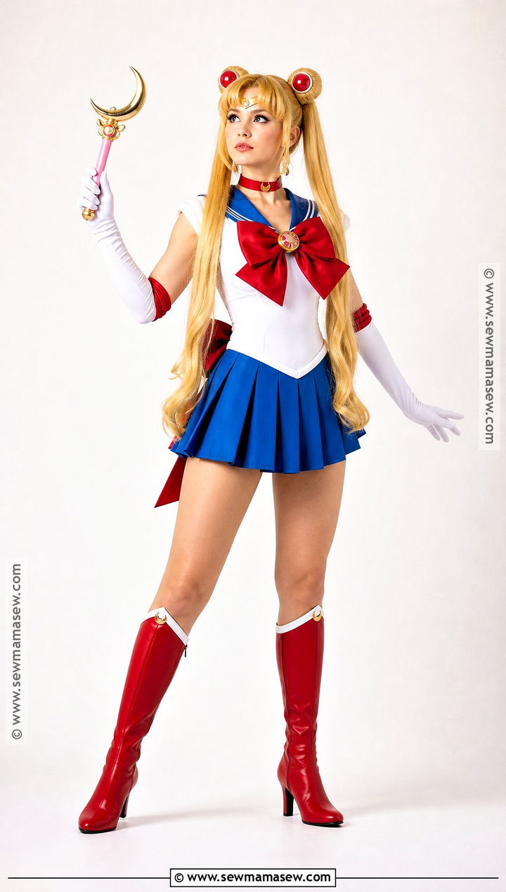 Sailor Moon Costume With Blue Skirt - 30 Cartoon Characters Costume Ideas