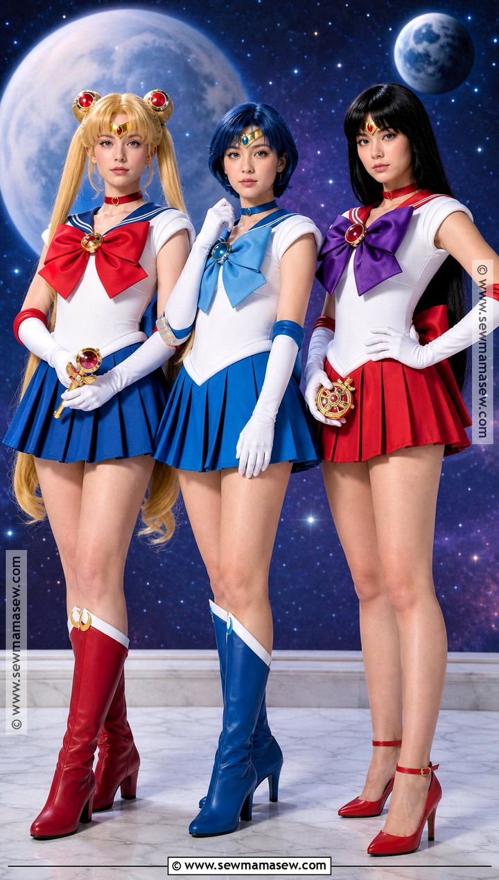 Sailor Moon Guardians Trio Costume - 35 Trio Halloween Costumes for Women