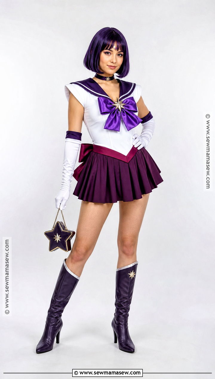 Sailor Saturn Costume With Purple Bob - 35 purple hair halloween costumes ideas