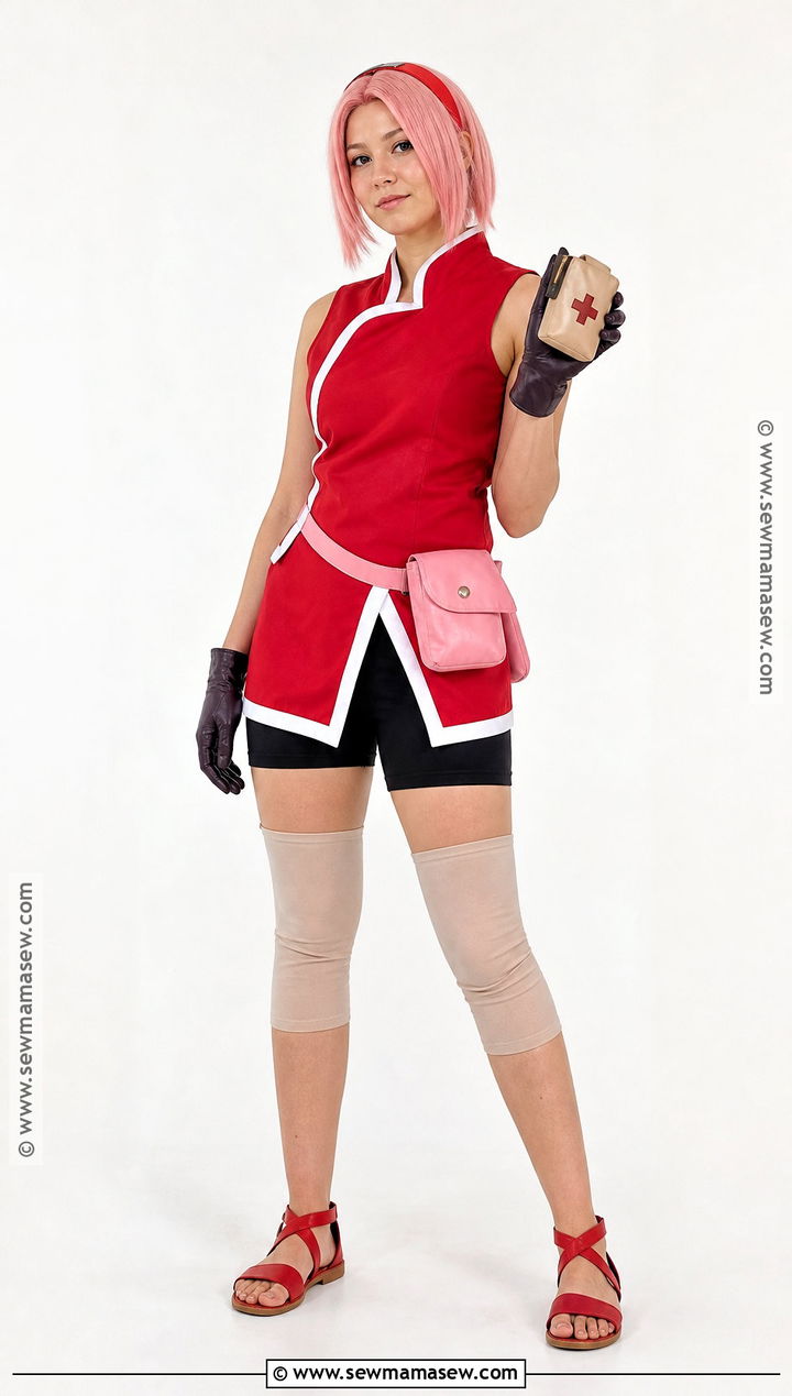 Sakura Anime Costume With Red Tunic - 35 anime costume ideas