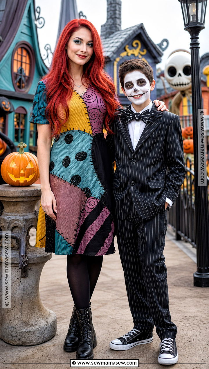 Sally And Jack Skellington Costume - 30 mother son halloween costumes