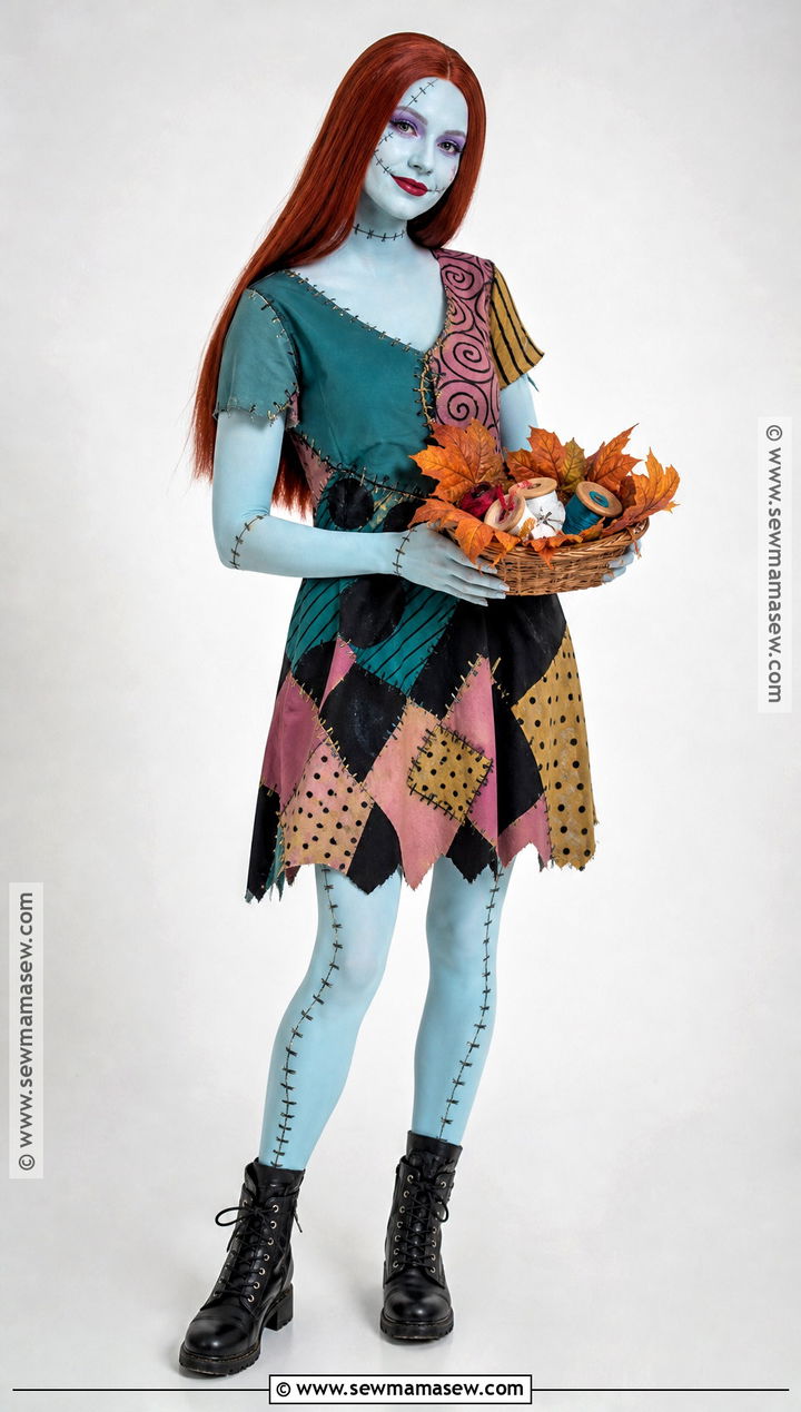 Sally Costume With Patchwork Dress - 30 ginger hair costume ideas