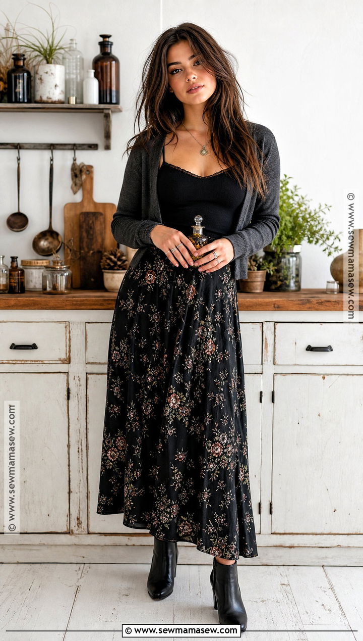 Sally Owens Black Camisole And Floral Skirt Costume - 30 practical magic costume ideas