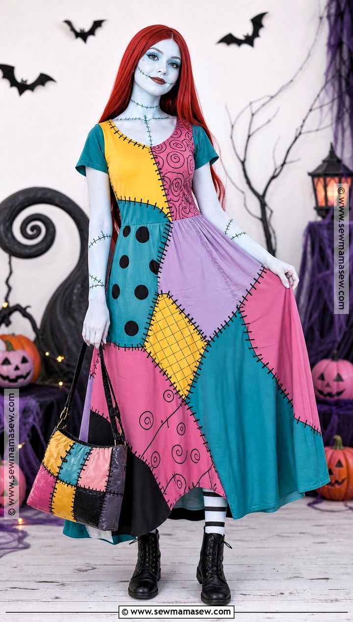 Sally Patchwork Costume With Red Hair - 40 red hair costume ideas