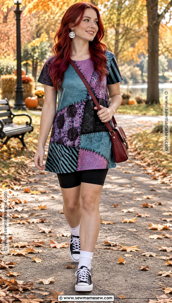 Sally Patchwork Dress And Sneakers Disney Outfit - 25 october disney outfits
