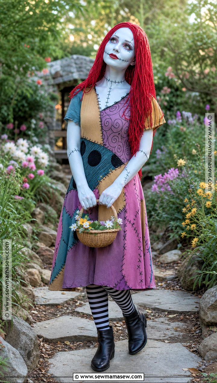 Sally Patchwork Dress Costume - 35 tim burton costumes