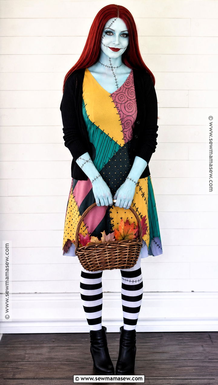 Sally Patchwork Dress Costume - 35 tim burton halloween costumes