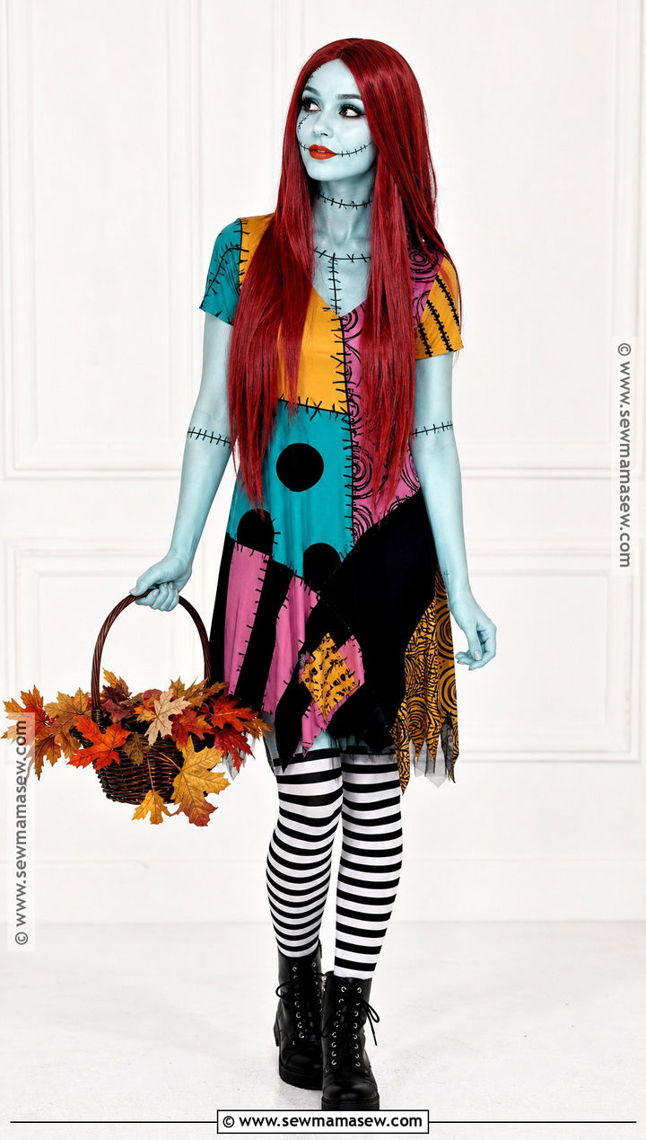 Sally Patchwork Dress Costume - 45 red hair halloween costumes