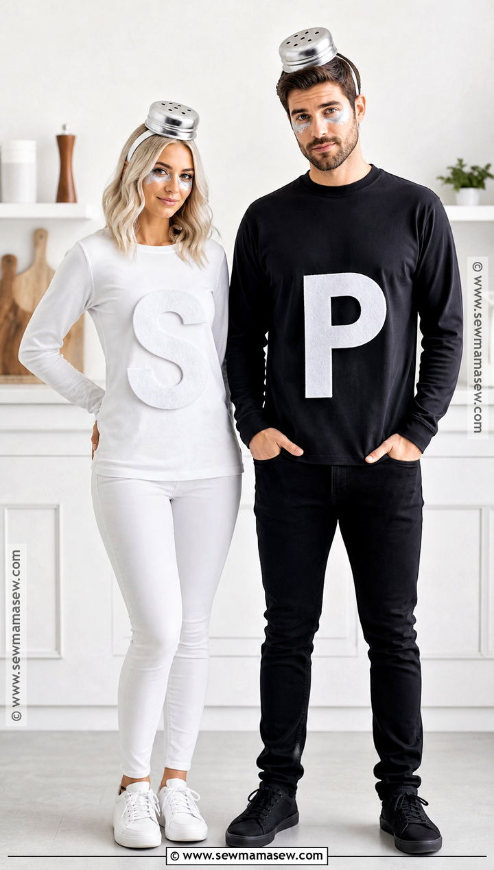 Salt And Pepper Shaker Couple Outfit - 30 Couples Halloween Outfits