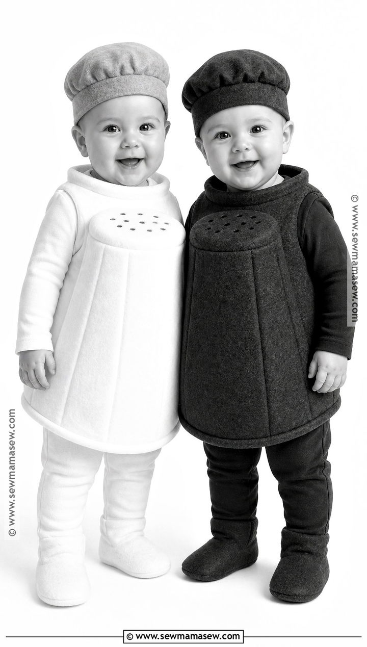 Salt And Pepper Twin Baby Costume - 30 twin halloween costumes for babies
