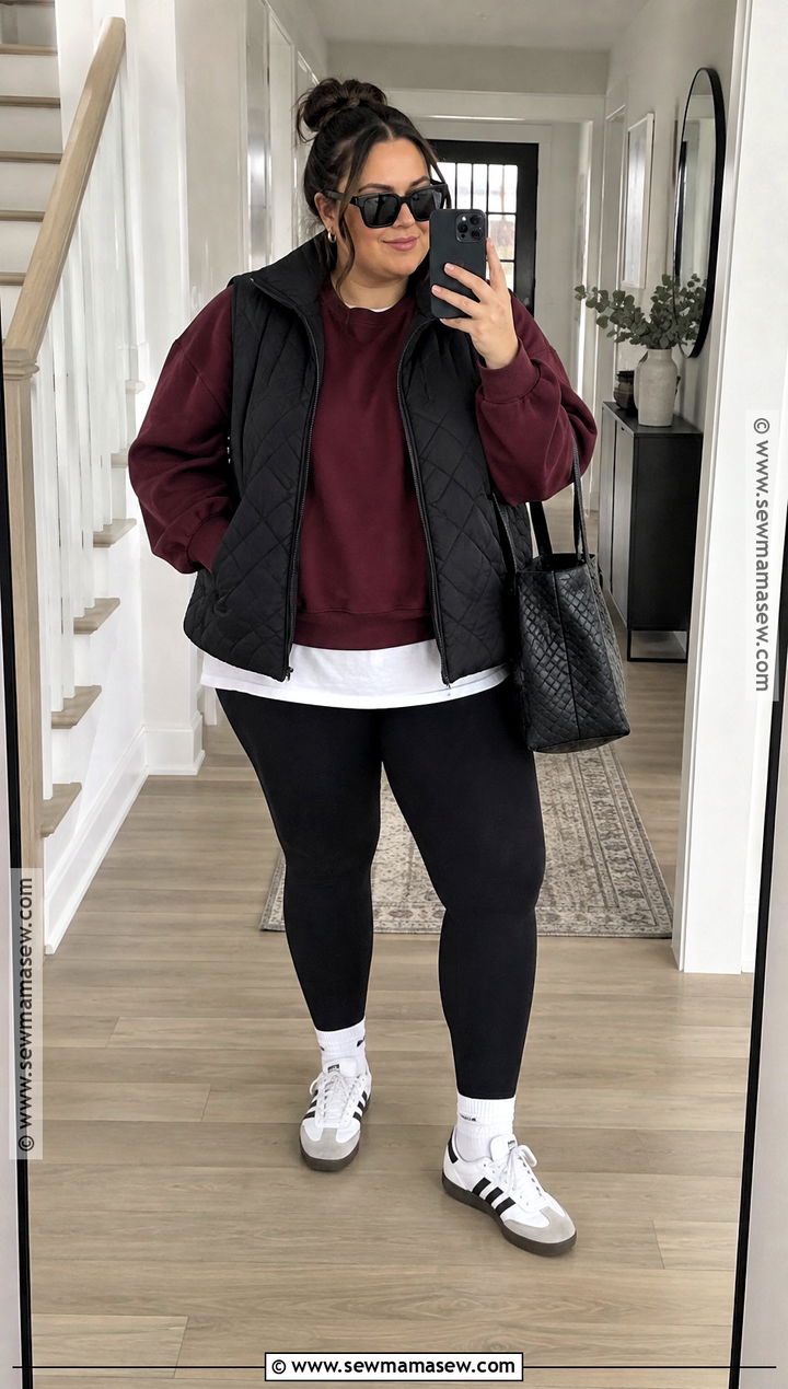 Sambas With Leggings And Oversized Sweater - 20 Fall Outfits With Sambas