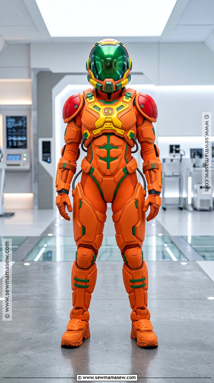 Samus Aran Costume With Orange Armor - 30 Video Game Halloween Costumes