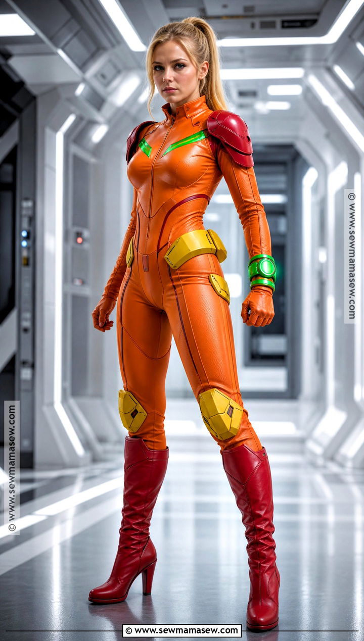 Samus Aran Orange Armor Costume - 40 blonde costume ideas