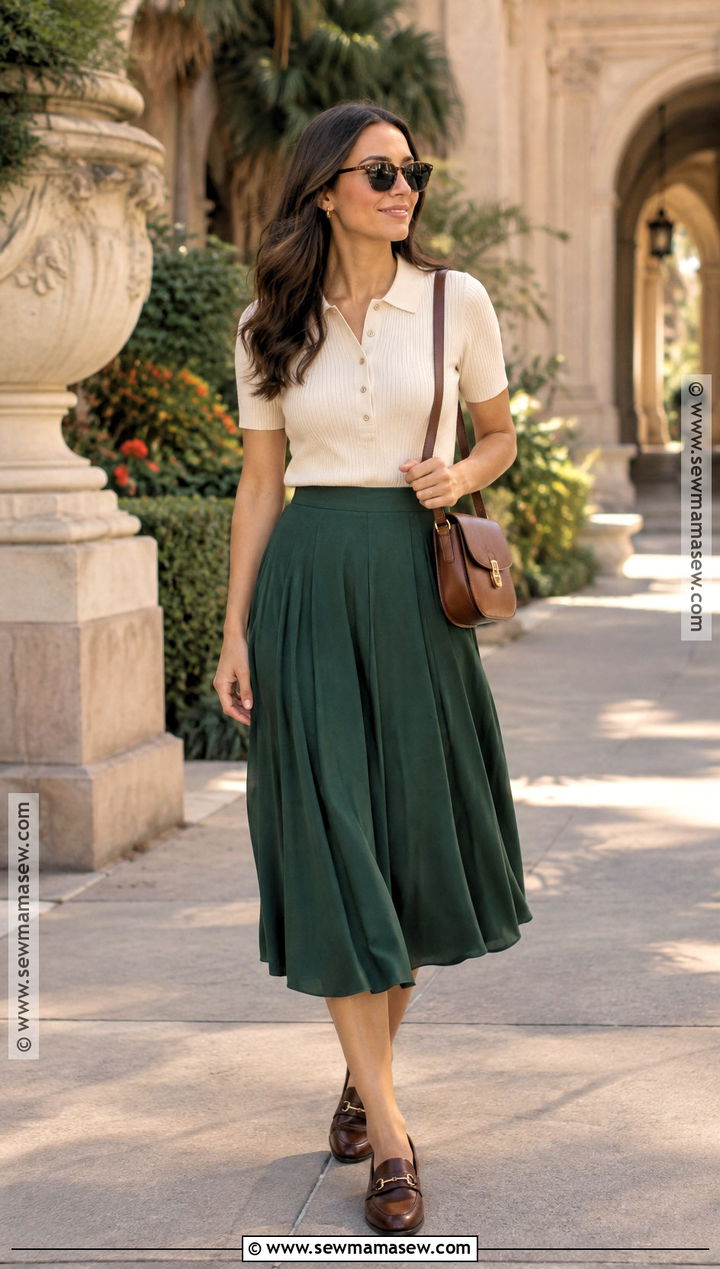San Diego Balboa Park Outfit With Midi Skirt - 15 san diego outfits fall vacation