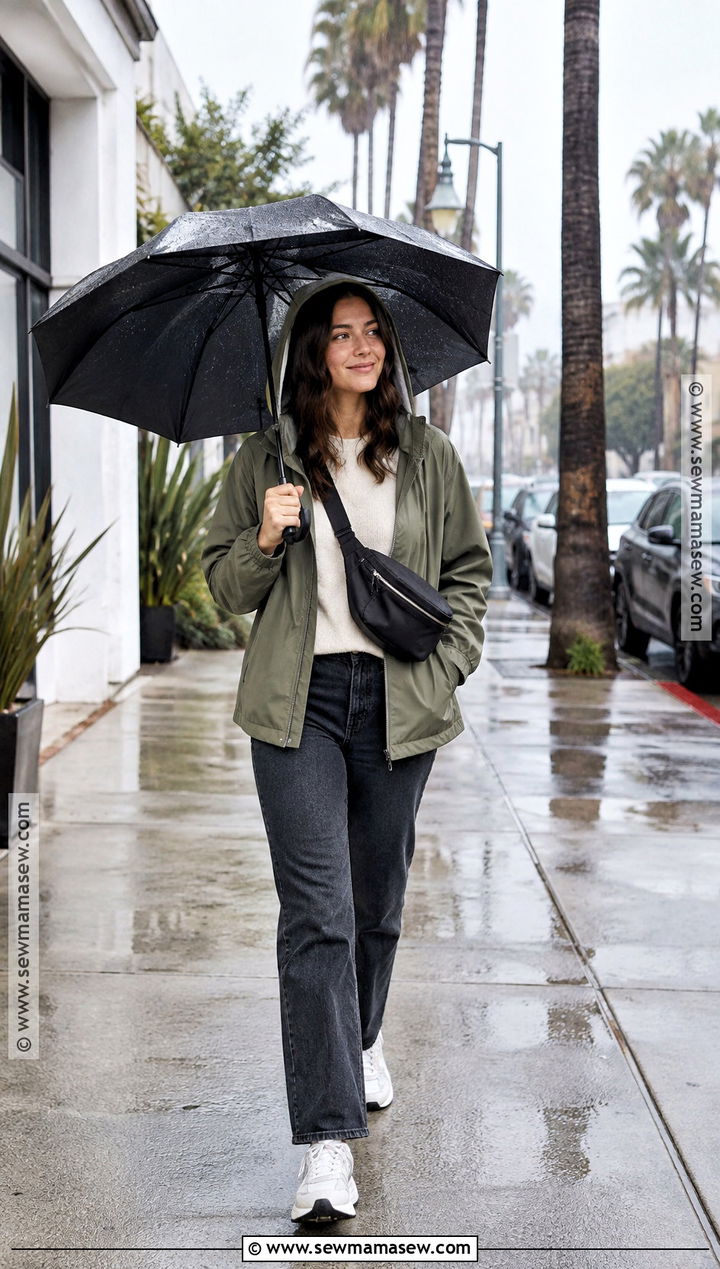 San Diego November Rain Jacket And Jeans Outfit - 15 san diego in november outfits
