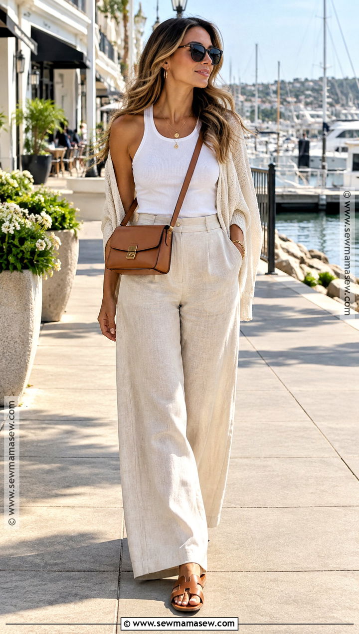 San Diego Tank Top And Linen Pants Outfit - 15 san diego in september outfits
