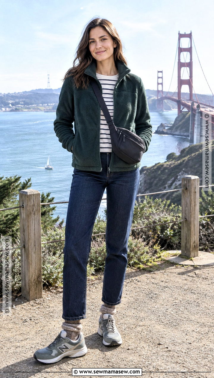 San Francisco Fleece Jacket and Jeans Outfit - 15 san francisco outfit november ideas
