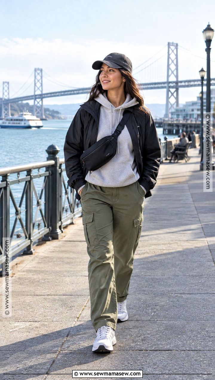San Francisco Hoodie and Cargo Pants Outfit - 15 san francisco outfit november ideas