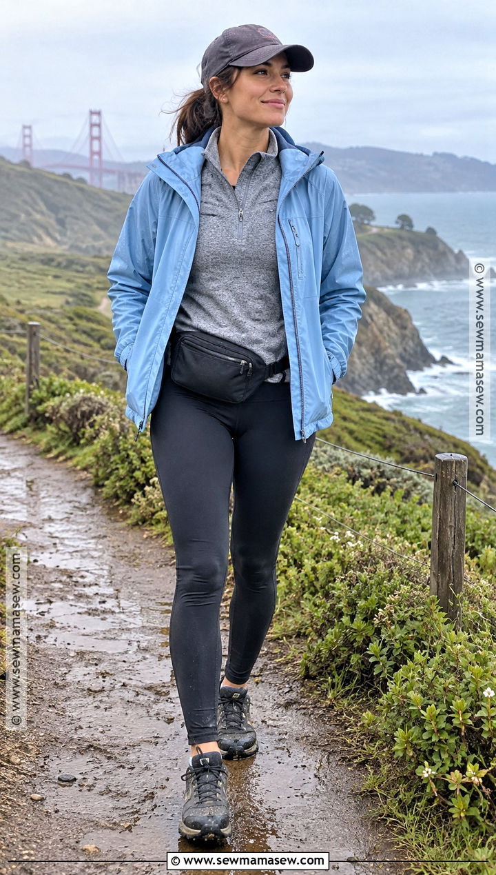San Francisco Rain Jacket And Leggings Outfit - 15 San Francisco In November Outfits