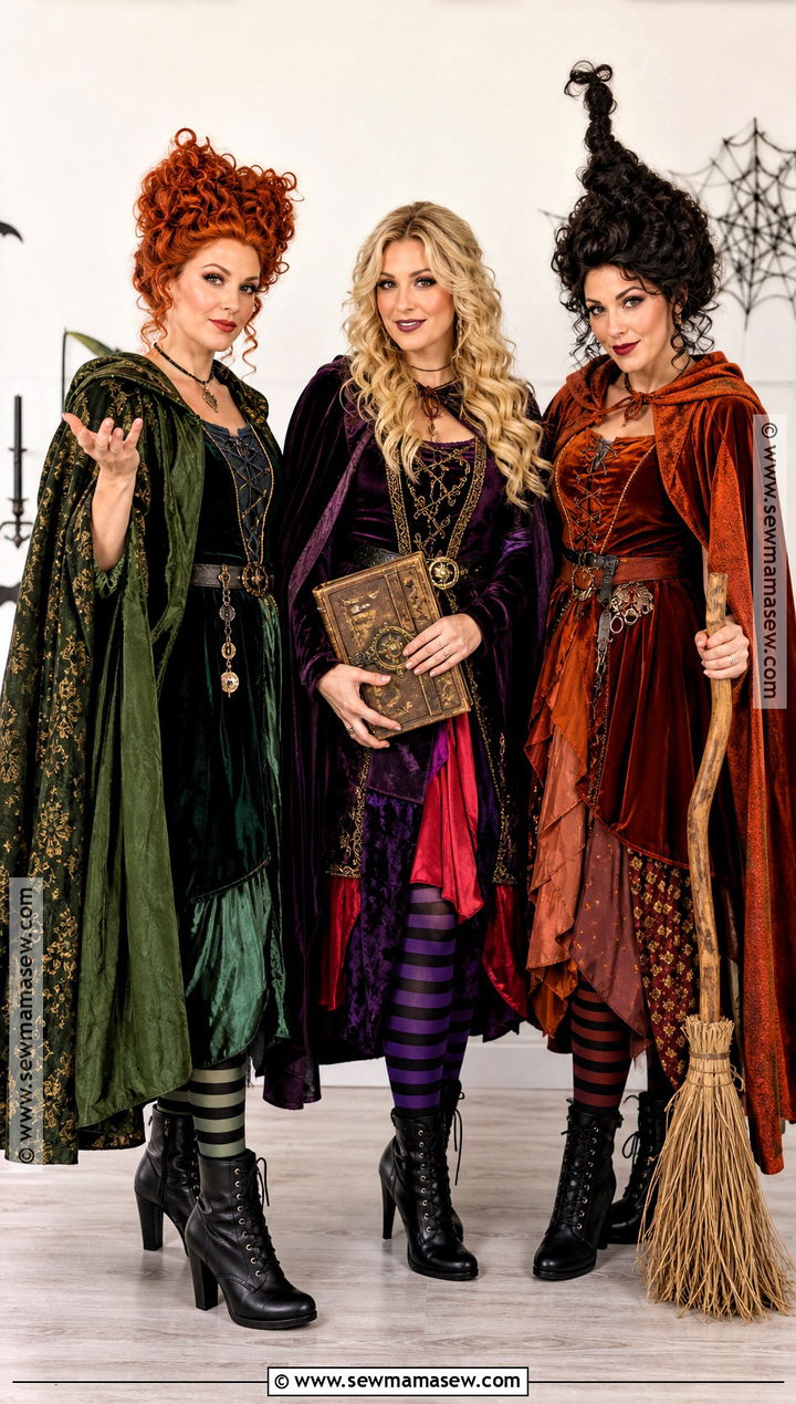 Sanderson Sisters Trio Costume - 40 3 people halloween costumes