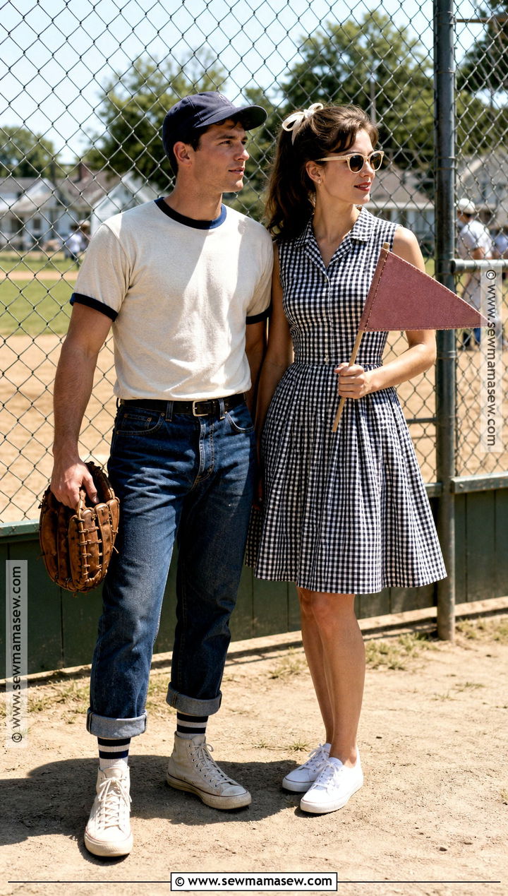 Sandlot Fan And Baseball Player Costume - 30 Sandlot Couple Costume Ideas