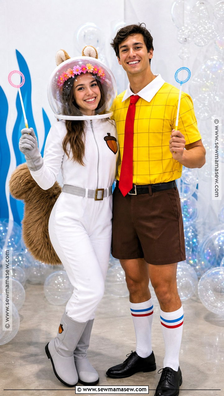Sandy And SpongeBob Couple Costume - 30 sandy spongebob costume ideas