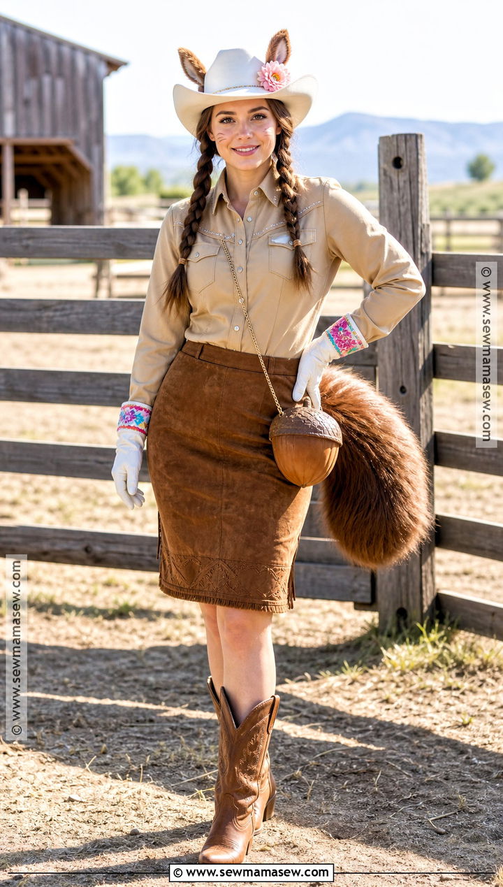 Sandy Cheeks Cowgirl Costume - 30 spongebob costume ideas for women