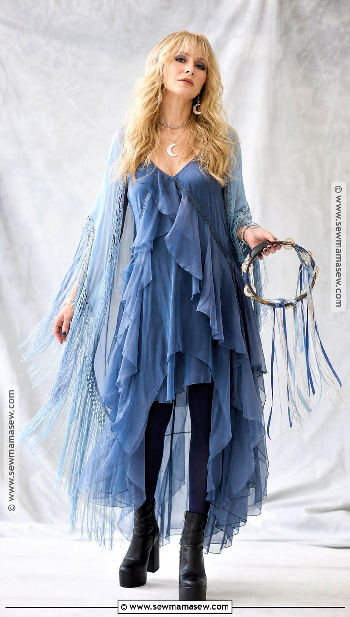Sara Blue Chiffon Costume - 35 stevie nicks costume ideas