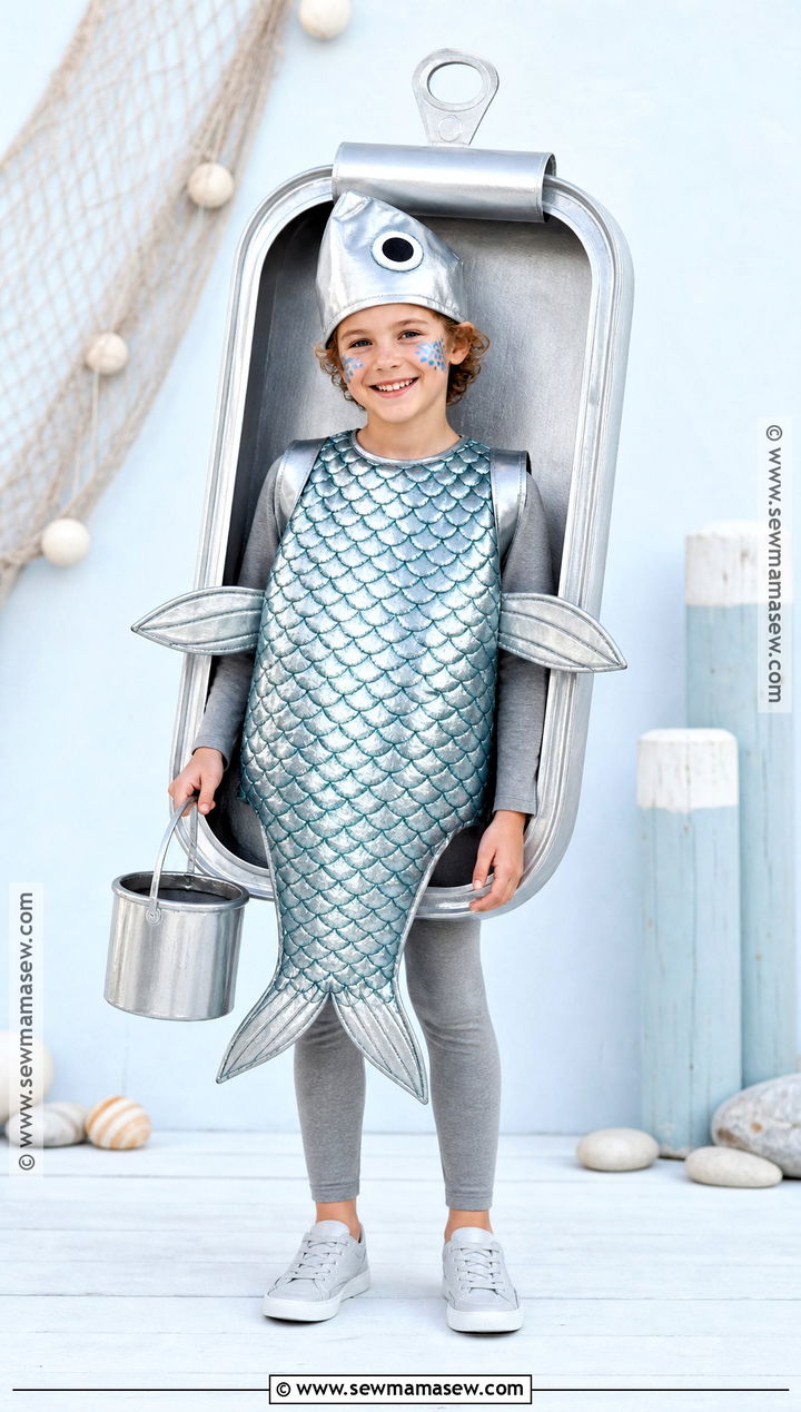 Sardine Fish Costume With Tin Prop - 30 fish costume ideas for kids