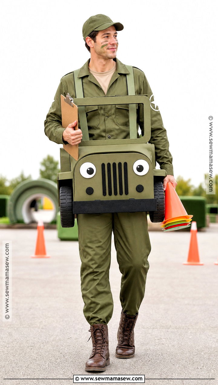 Sarge Cars Costume - 35 cars halloween costume ideas