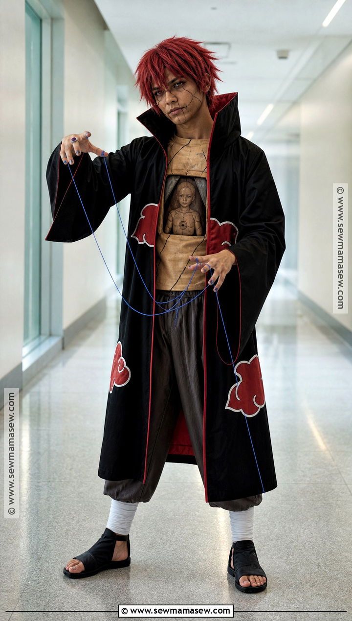Sasori Cosplay With Open Akatsuki Cloak - 30 sasori cosplay ideas