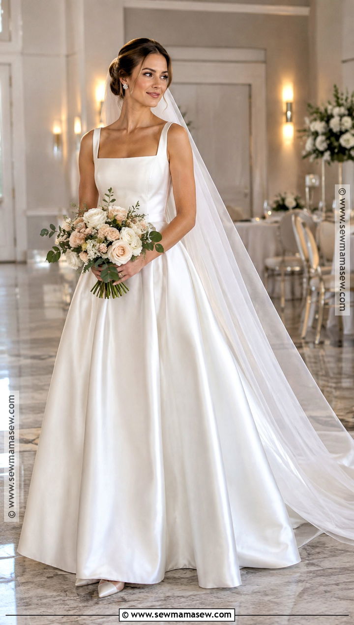 Satin A Line September Wedding Dress - 15 Wedding Dresses September Brides