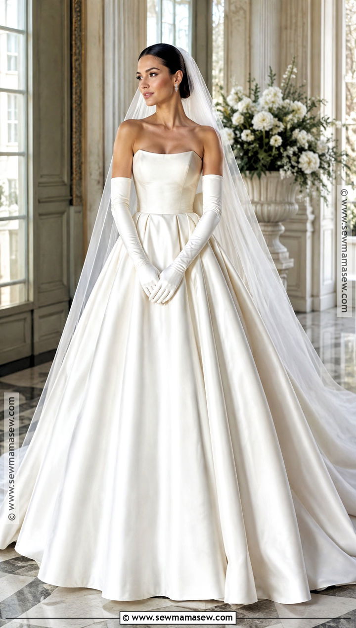 Satin Ball Gown Fall Bridal Look - 15 fall bridal looks